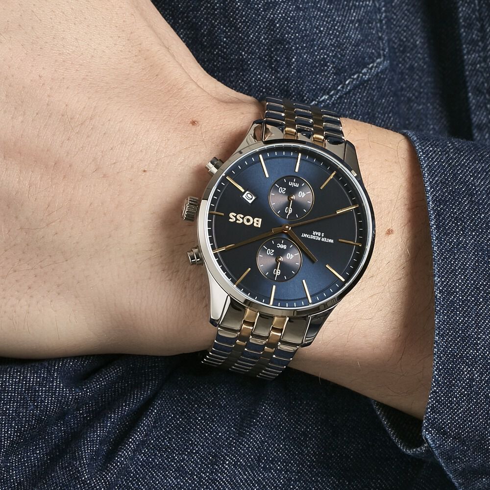 Montre on sale boss bleu