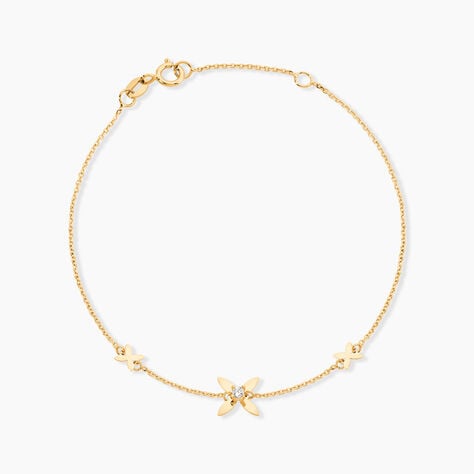 Bracelet Deodan Or Jaune Oxyde De Zirconium - F&ecirc;te des m&egrave;res Femme | Histoire d&rsquo;Or