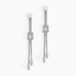 Boucles D'oreilles Pendantes Deauville Argent Blanc - Boucles d'oreilles fantaisie Femme | Histoire d&rsquo;Or