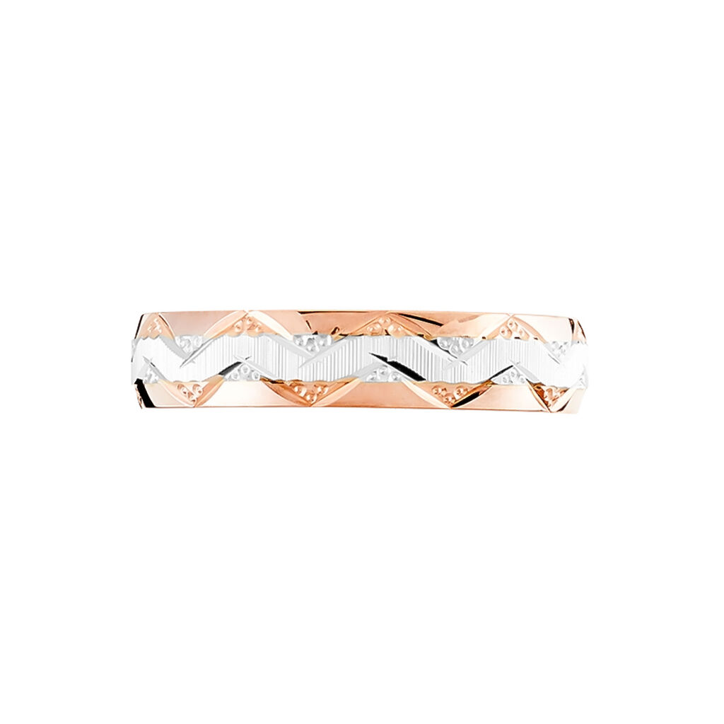 Alliance Clotilde Ruban Plat Or Bicolore - Alliances Unisex | Histoire d&rsquo;Or