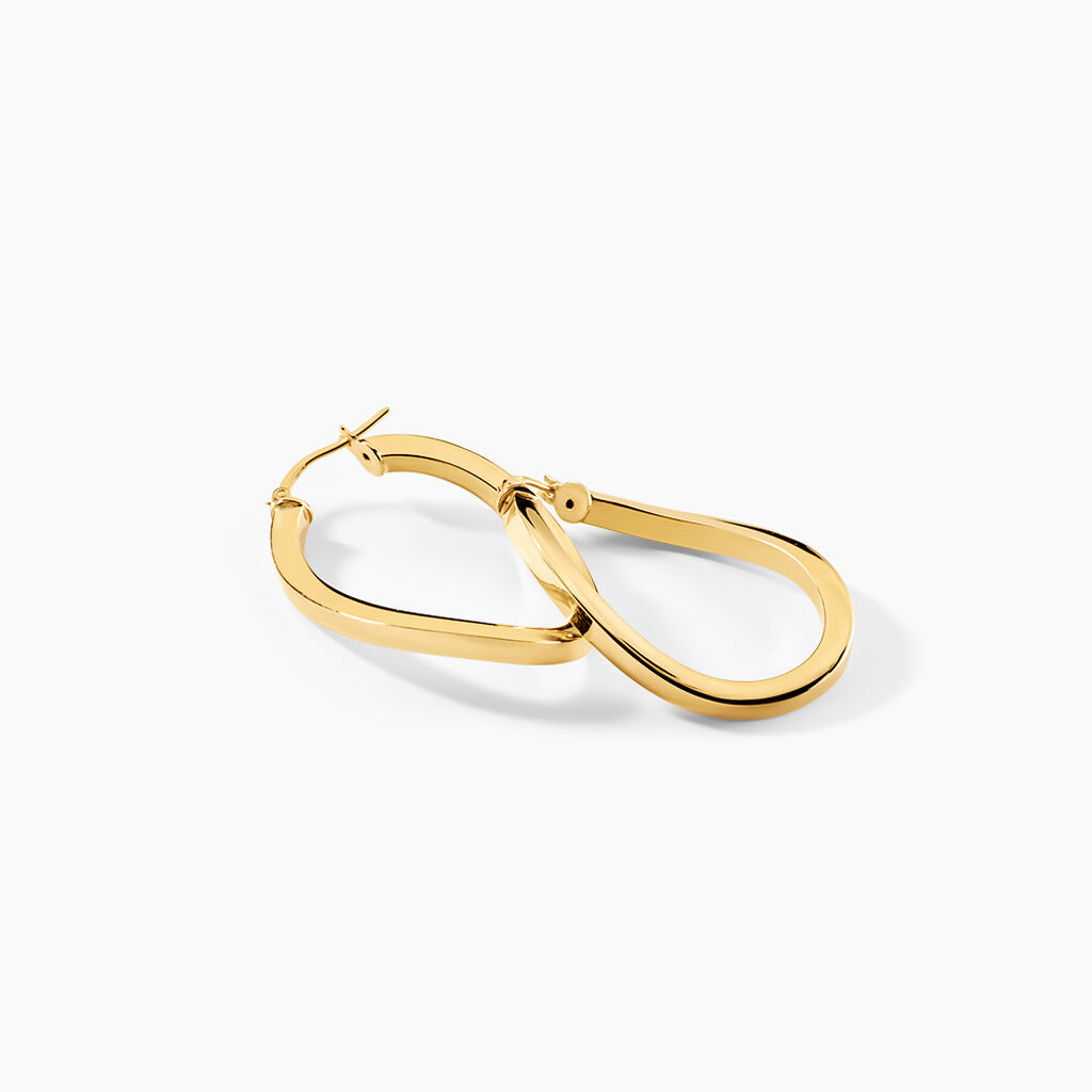 Cr&eacute;oles Silla Argent Dor&eacute; A L'Or 750/1000 - Boucles d'oreilles cr&eacute;oles Femme | Histoire d&rsquo;Or