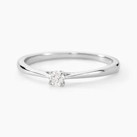 Bague Solitaire Aphrodite Or Blanc Diamant