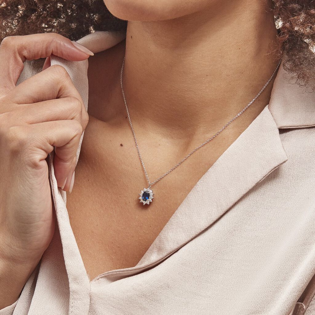 Collier Perez Argent Blanc Oxyde De Zirconium - Colliers fantaisie Femme | Histoire d’Or