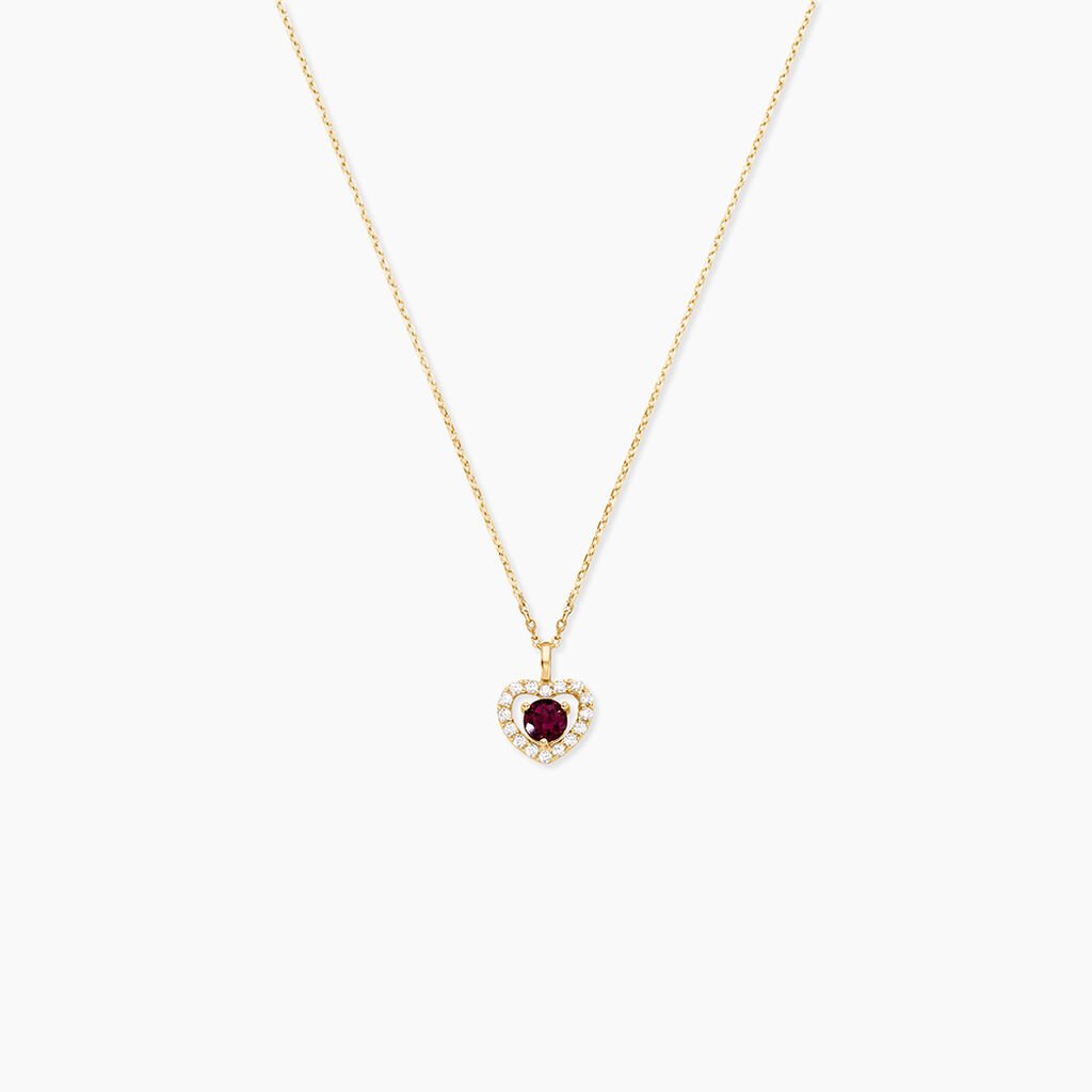 Collier Norm Or Jaune Rhodolite Oxyde De Zirconium - Colliers Femme | Histoire d&rsquo;Or