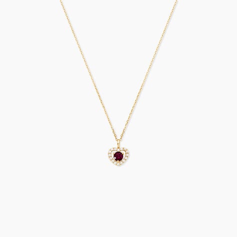 Collier Norm Or Jaune Rhodolite Oxyde De Zirconium - Colliers Femme | Histoire d&rsquo;Or