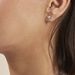 Boucles D'oreilles Puces Rossana Argent Rose Pierre De Synthese - Boucles d'oreilles fantaisie Femme | Histoire d’Or