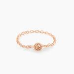 Bague Chaine Rio Argent Rose Oxyde De Zirconium - Bagues solitaires Femme | Histoire d&rsquo;Or