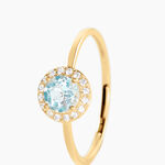 Bague Najib Or Jaune Topaze Oxyde De Zirconium - Bagues solitaires Femme | Histoire d&rsquo;Or