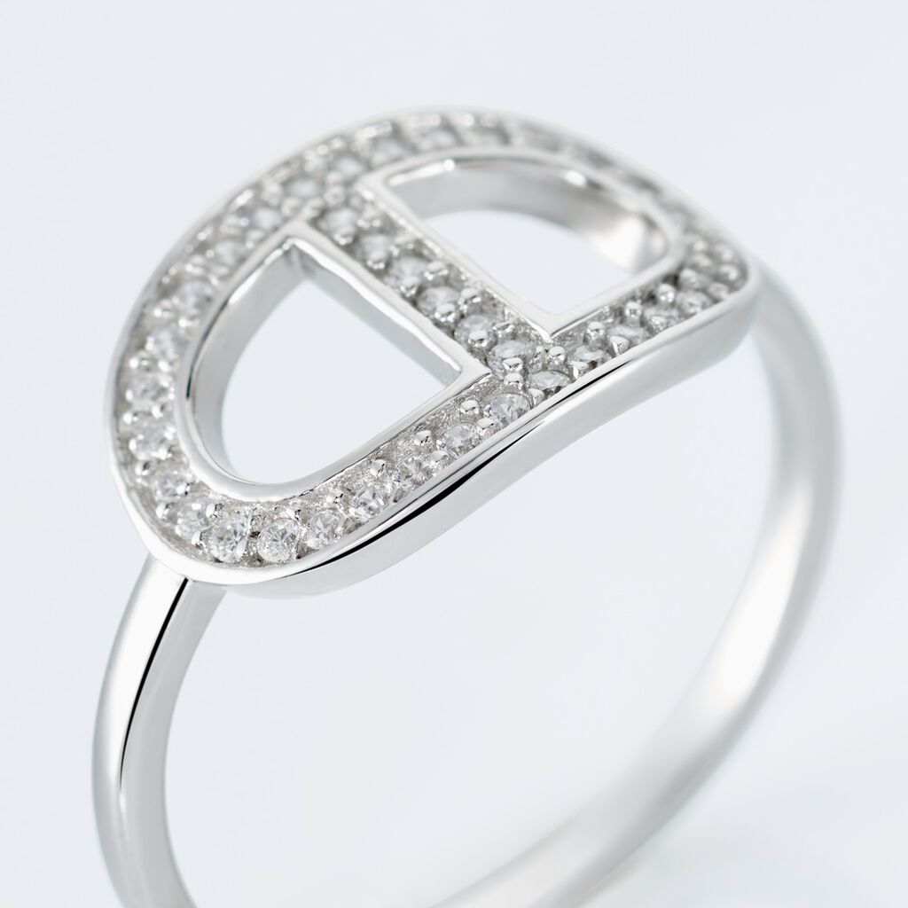 Bague Argent Blanc Caprina Oxydes De Zirconium - Bagues avec pierre Femme | Histoire d’Or