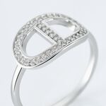 Bague Argent Blanc Caprina Oxydes De Zirconium - Bagues avec pierre Femme | Histoire d&rsquo;Or