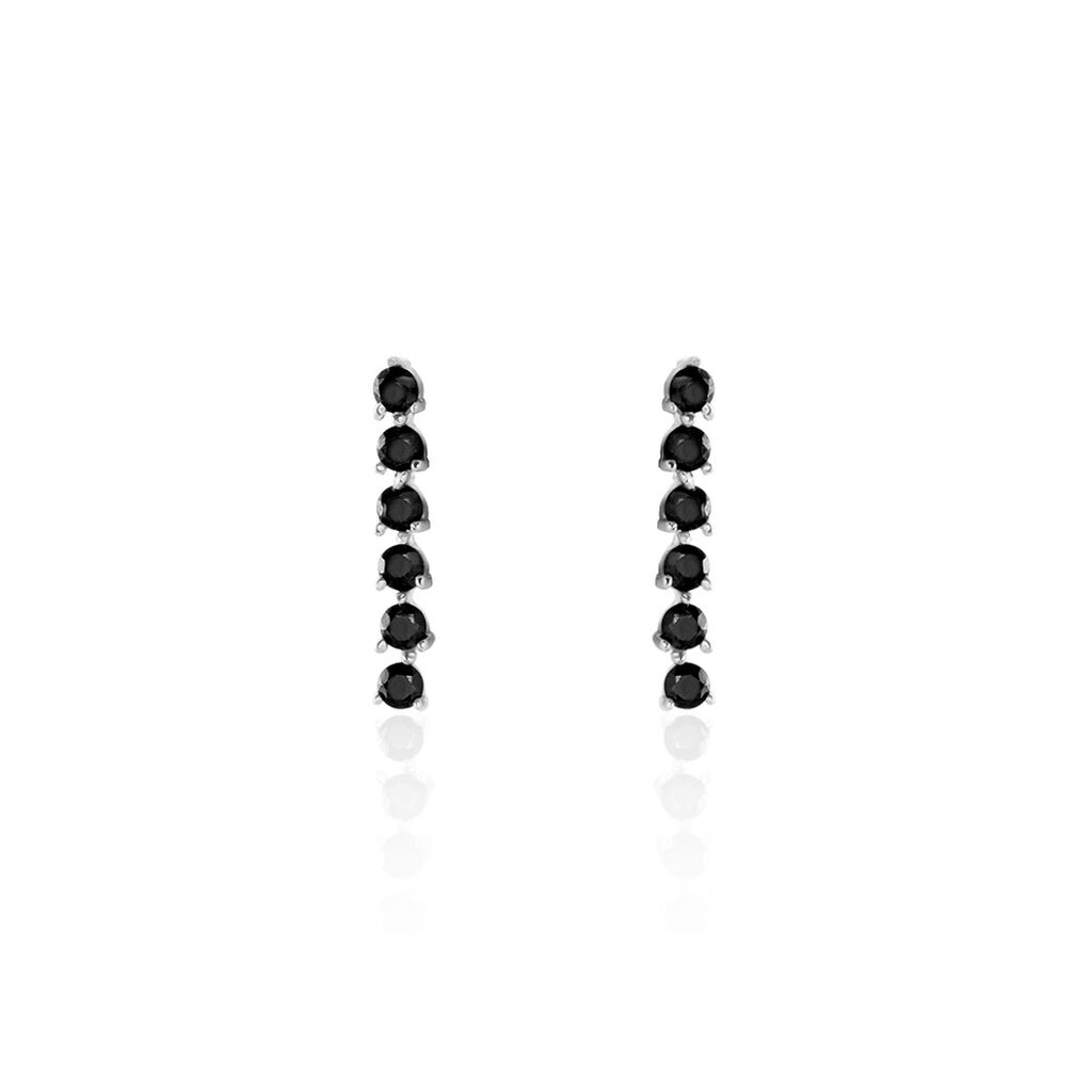 Boucles D'oreilles Grimpantes Gastoun Argent Oxyde - Boucles d'oreilles fantaisie Femme | Histoire d&rsquo;Or