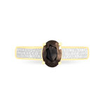 Bague Crista Or Jaune Quartz Et Diamant - Bagues solitaires Femme | Histoire d&rsquo;Or