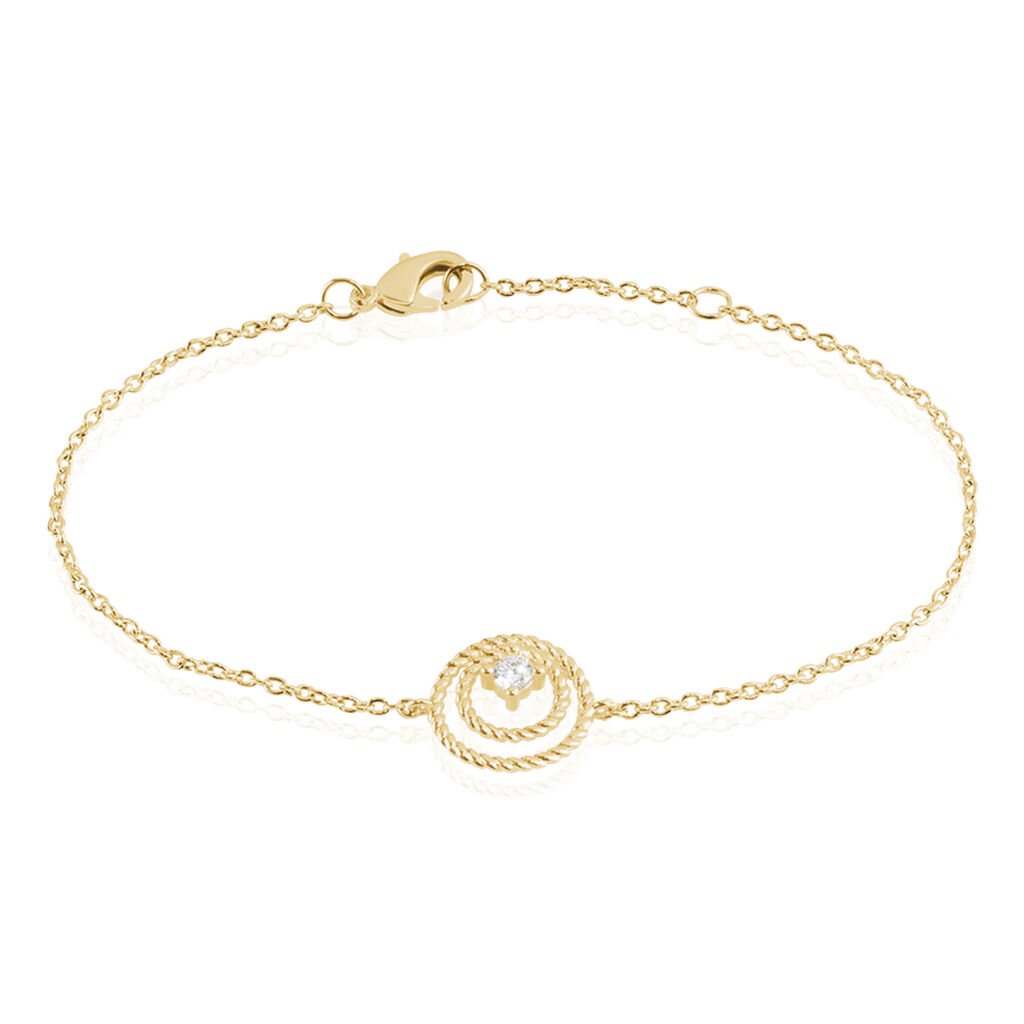 Bracelet Plaqué Or Jaune Danys Oxyde De Zirconium - Bracelets Femme | Histoire d’Or