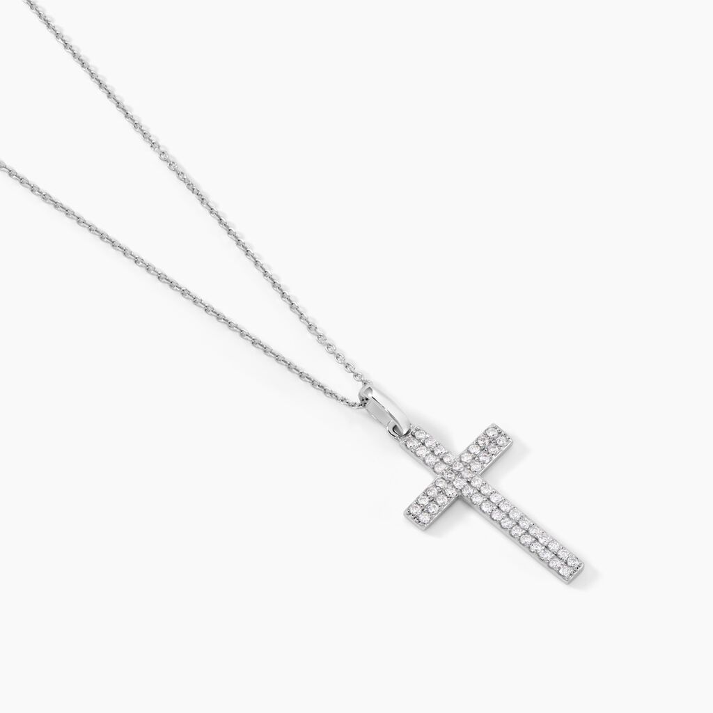 Collier Carola Argent Blanc Oxyde De Zirconium