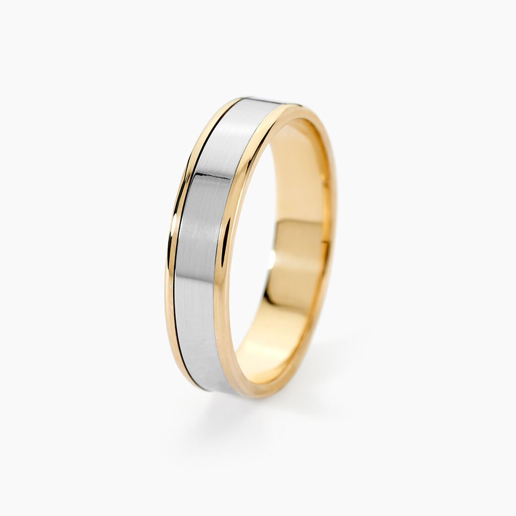Alliance Hevan Ruban Or Bicolore - Alliances Unisex | Histoire d&rsquo;Or
