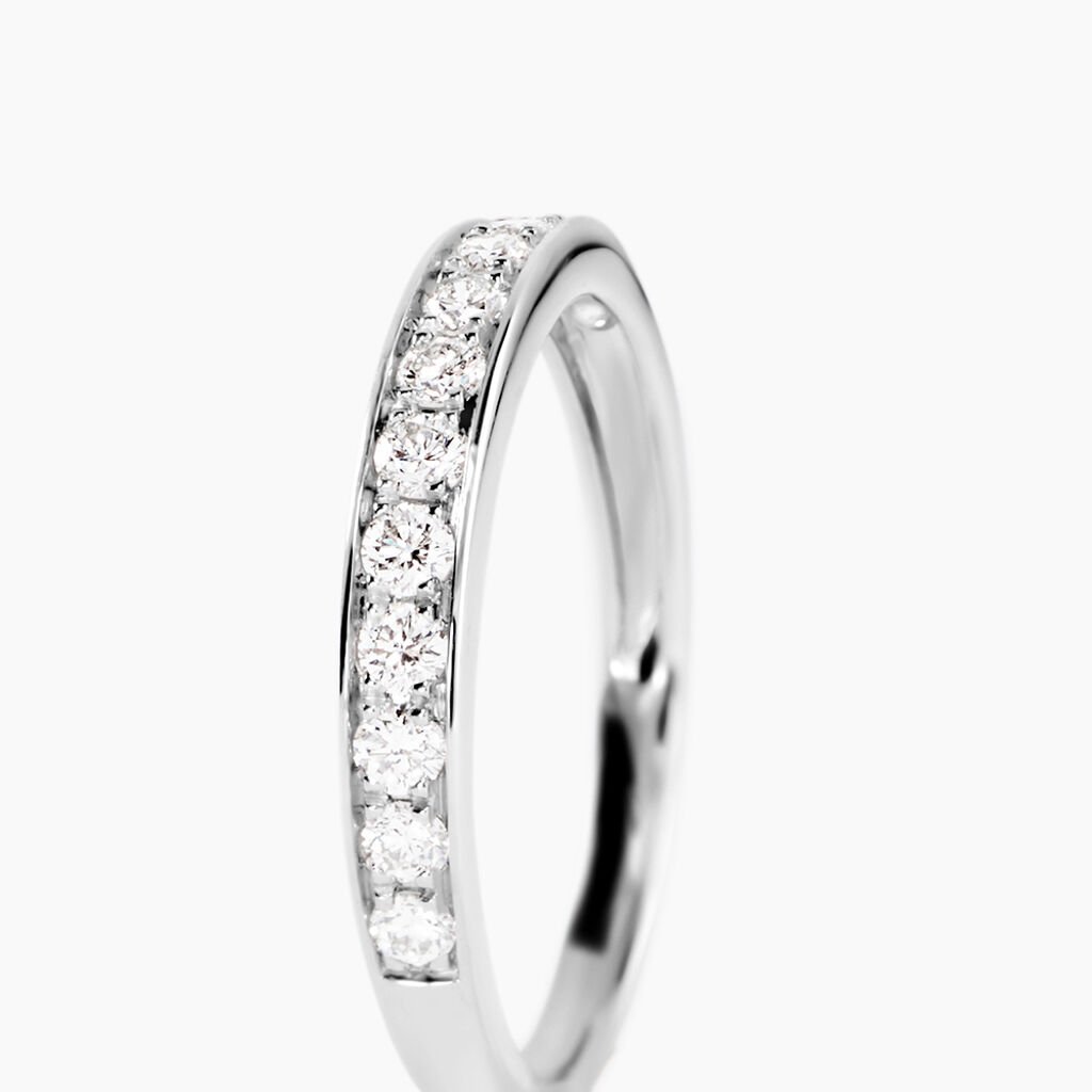 Demi Alliance Rhea Platine Blanc Diamant - Alliances Femme | Histoire d’Or