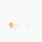 Boucles D'oreilles Puces Fidelia Boule Sablee Or Jaune - Clous d'oreilles Femme | Histoire d&rsquo;Or