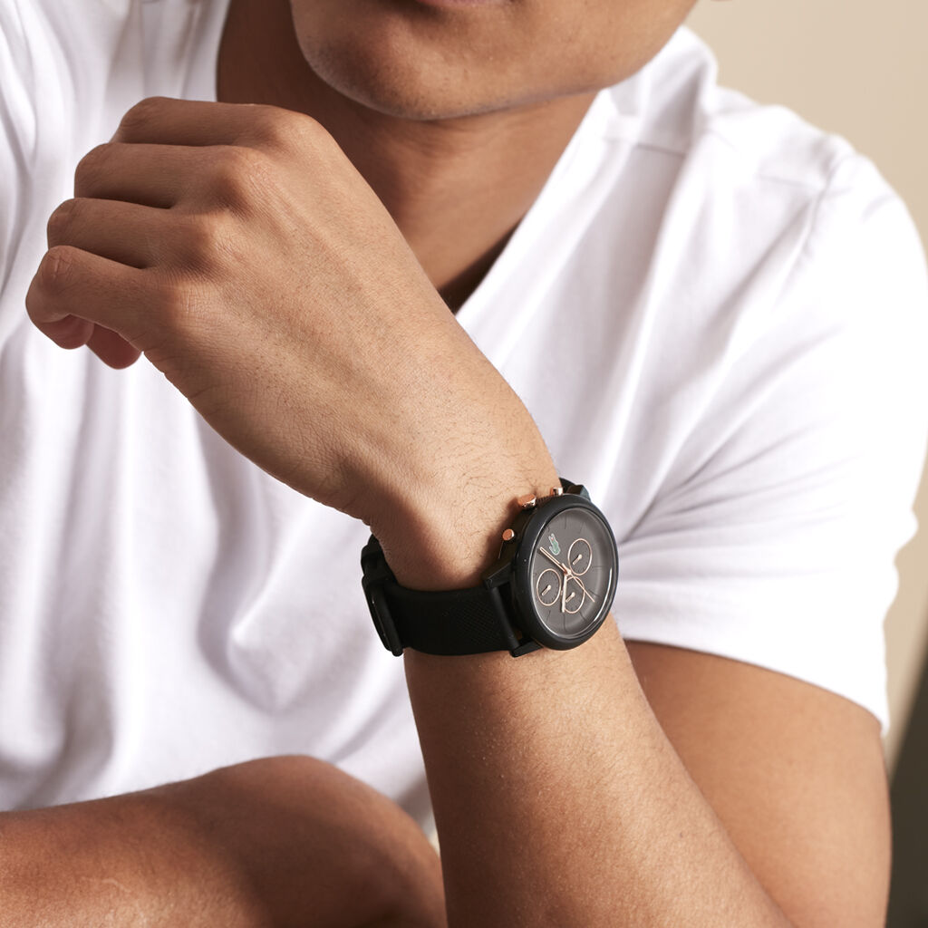 Montre Lacoste .12.12 Chrono Noir - Montres Homme | Histoire d’Or