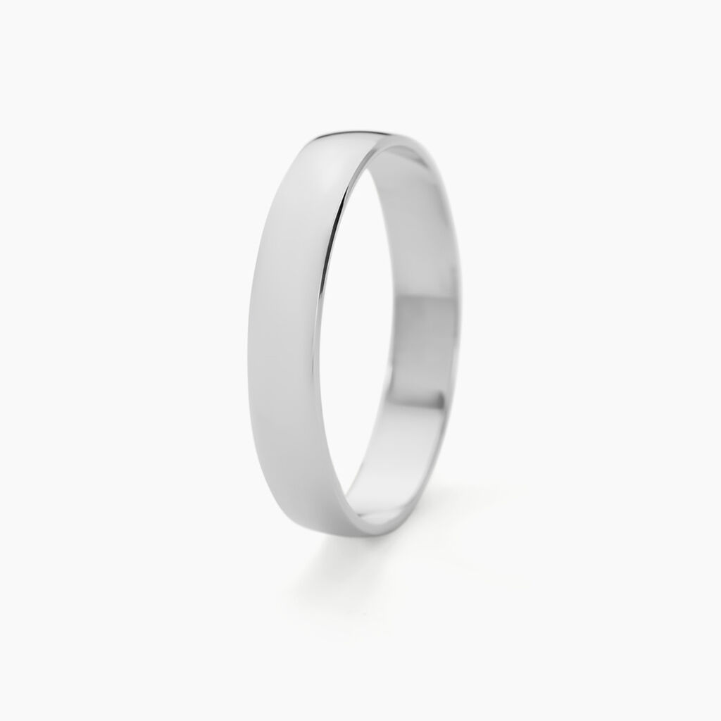 Alliance Julie Ruban Classique Platine Blanc - Alliances Unisex | Histoire d’Or