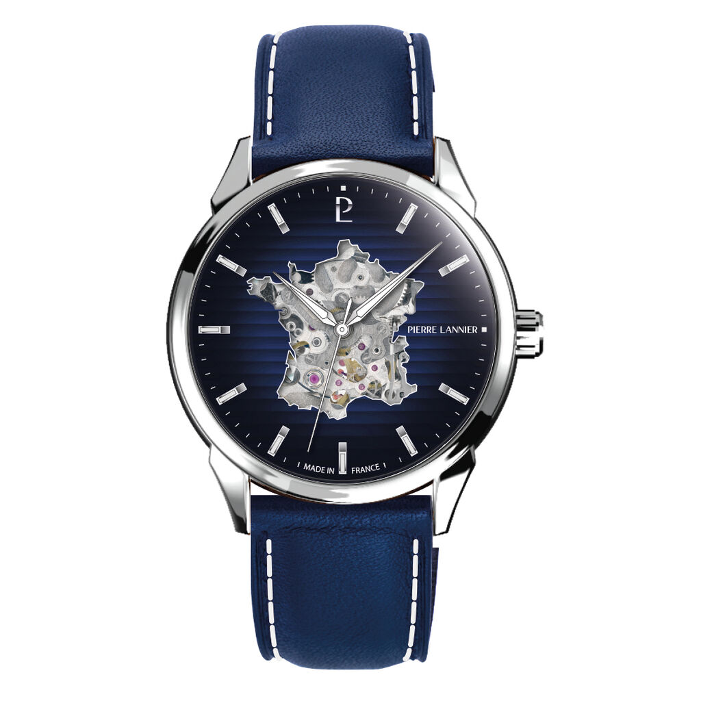 Montre Pierre Lannier Monarck Bleu - Montres Homme | Histoire d&rsquo;Or