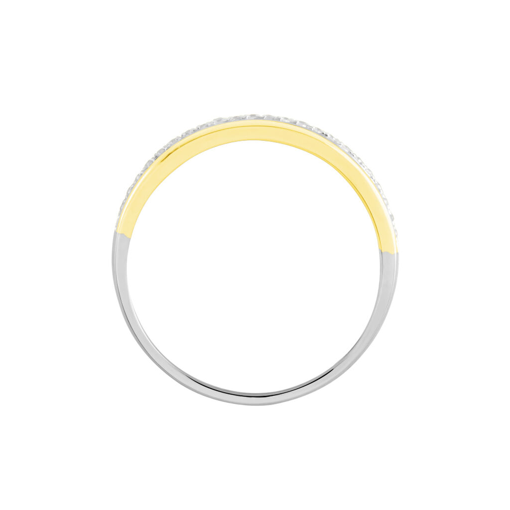 Bague Or Tricolore Vanadis Diamants - Bagues avec pierre Femme | Histoire d&rsquo;Or