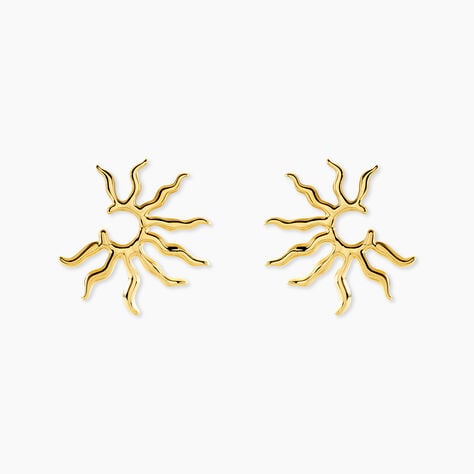 Boucles D'Oreilles Puces Mermaid Acier Jaune - Boucles d'oreilles fantaisie Femme | Histoire d&rsquo;Or
