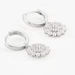 Cr&eacute;oles Argent Blanc Maximille Oxydes De Zirconium - Boucles d'oreilles cr&eacute;oles Femme | Histoire d&rsquo;Or