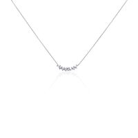 Collier Adonia Argent Blanc Oxyde De Zirconium Bleu