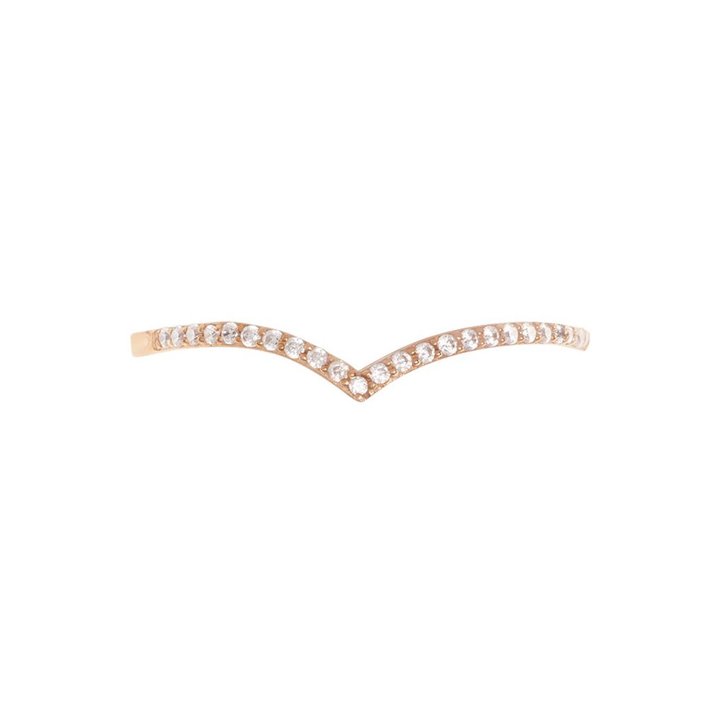 Bague Dounia Or Rose Oxyde De Zirconium - Bagues avec pierre Femme | Histoire d’Or