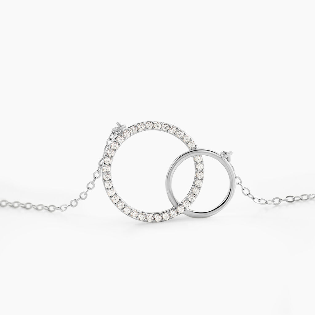 Collier Yalaz Argent Blanc Oxyde De Zirconium - Colliers fantaisie Femme | Histoire d’Or