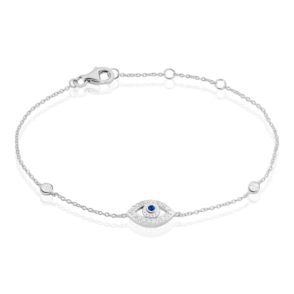 Bracelet Symbolique Argent Blanc Oxyde De Zirconium - Bracelets Femme | Histoire d’Or