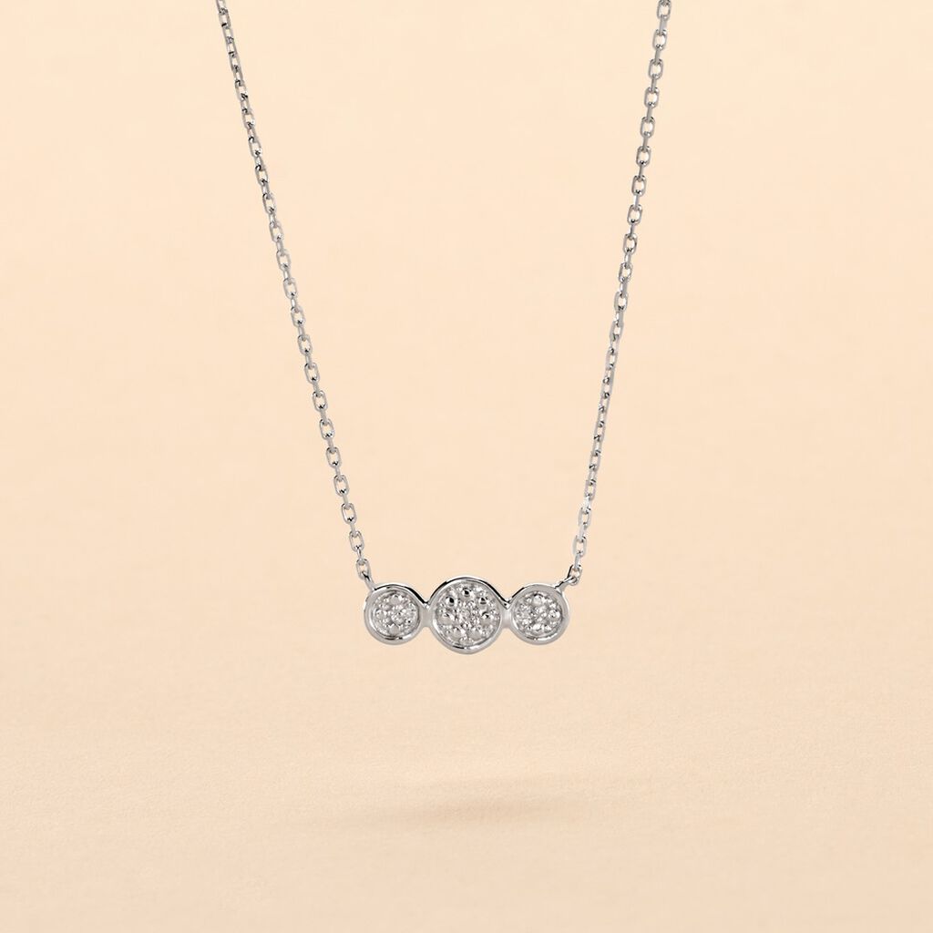 Collier Or Blanc Abital Diamants - Colliers Femme | Histoire d’Or