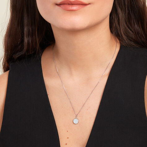 Collier Lunatique Argent Blanc Lapis Lazuli Nacre - Colliers fantaisie  | Histoire d’Or