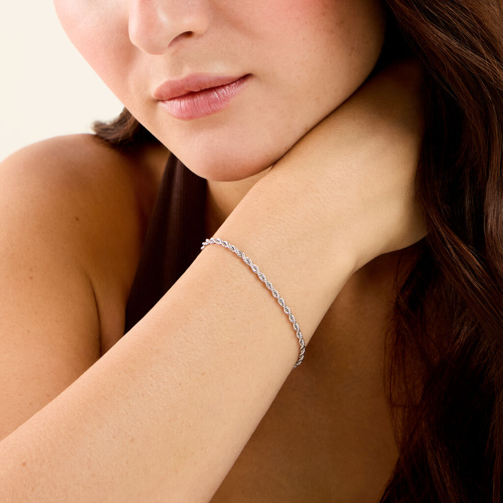 Bracelet Ambra Acier Blanc - Bracelets fantaisie Femme | Histoire d&rsquo;Or