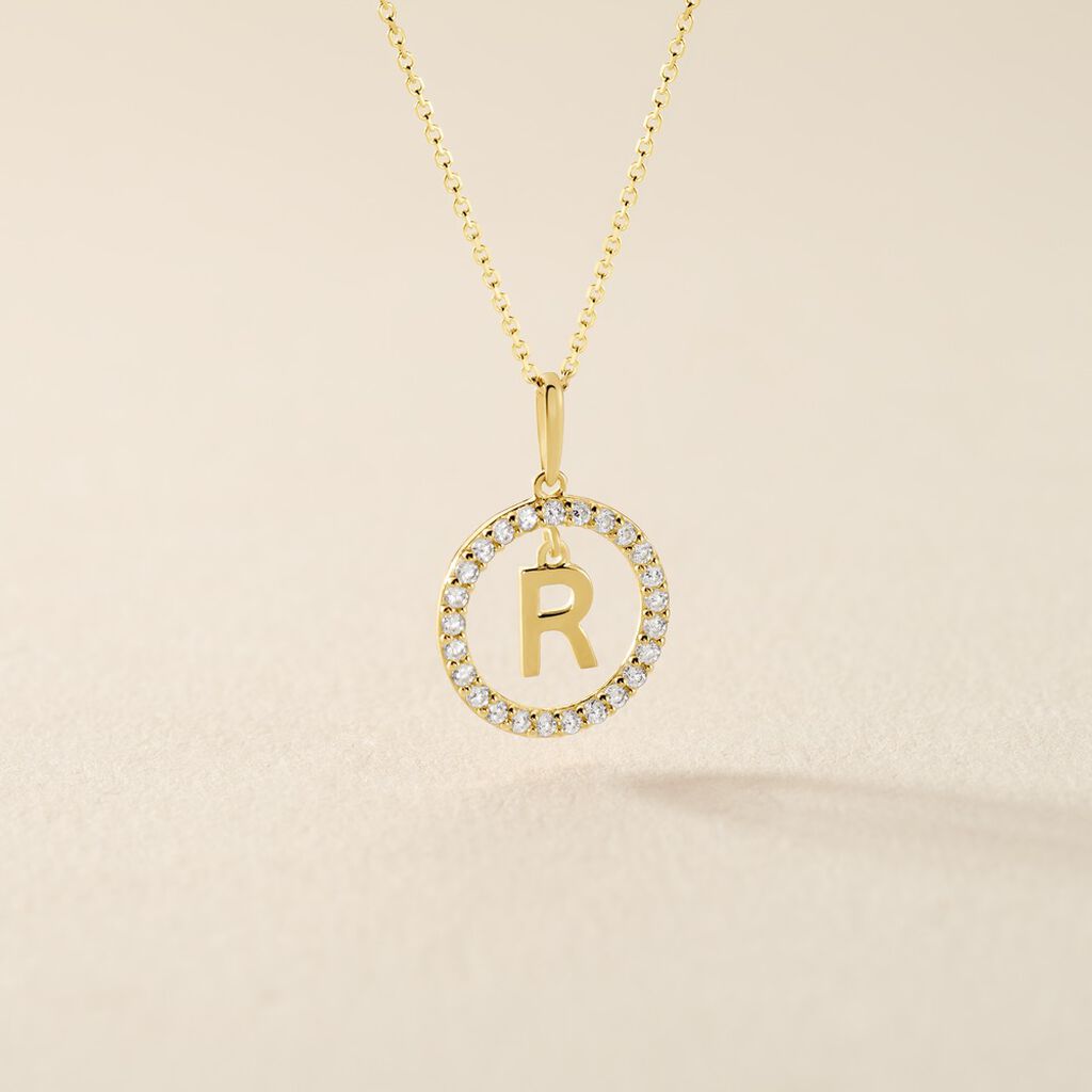 Pendentif Gabe Or Jaune Oxyde De Zirconium - Pendentifs Femme | Histoire d’Or