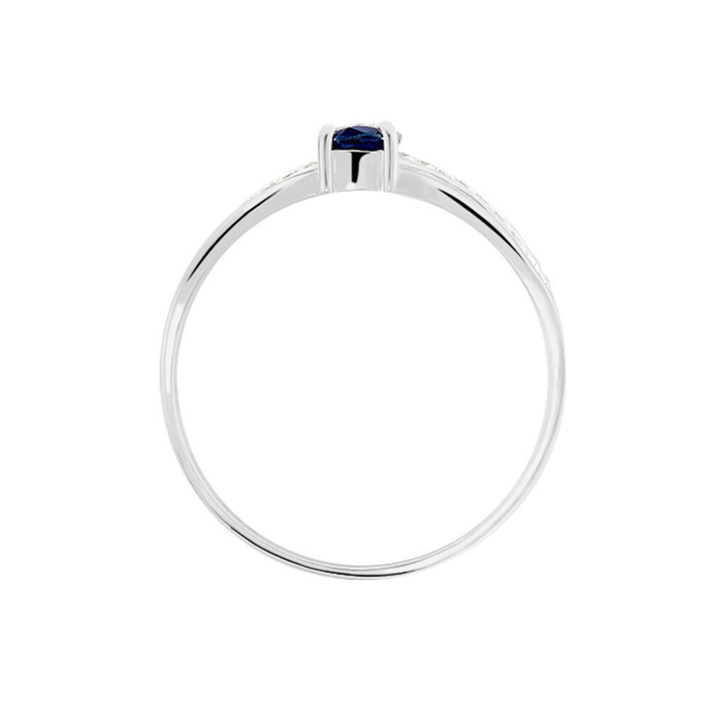 Bague Pasqualina Or Blanc Saphir Et Diamant - Bagues solitaires Femme | Histoire d’Or