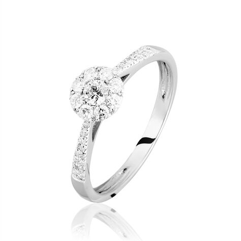 Bague Neptune Or Blanc Diamant - Bagues avec pierre Femme | Histoire d’Or