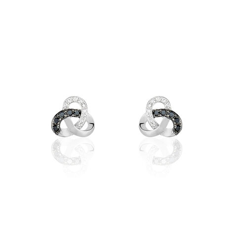 Boucles D'oreilles Puces Constellation Or Blanc Diamant - Clous d'oreilles Femme | Histoire d’Or