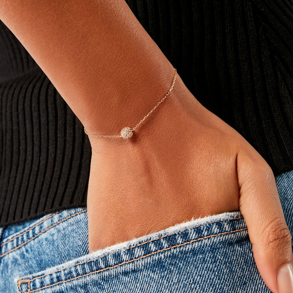 Bracelet Nadzeija Or Jaune Oxyde De Zirconium - Bracelets Femme | Histoire d’Or