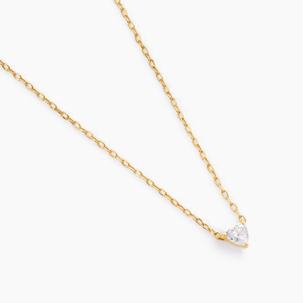 Collier Ruchel Or Jaune Diamant Synth&eacute;tique - F&ecirc;te des m&egrave;res Femme | Histoire d&rsquo;Or