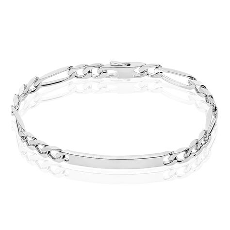 Bracelet Identité Vivian Argent Blanc - Gourmettes Femme | Histoire d’Or