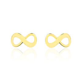 Boucles D'oreilles Puces Annie-francoise Infini Or Jaune - Clous d'oreilles Femme | Histoire d’Or
