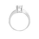 Bague Solitaire Maelane Argent Blanc Oxyde De Zirconium - Bagues solitaires Femme | Histoire d&rsquo;Or