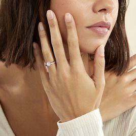 Bague Solitaire Essie Argent Blanc Oxyde De Zirconium - Bagues solitaires Femme | Histoire d’Or
