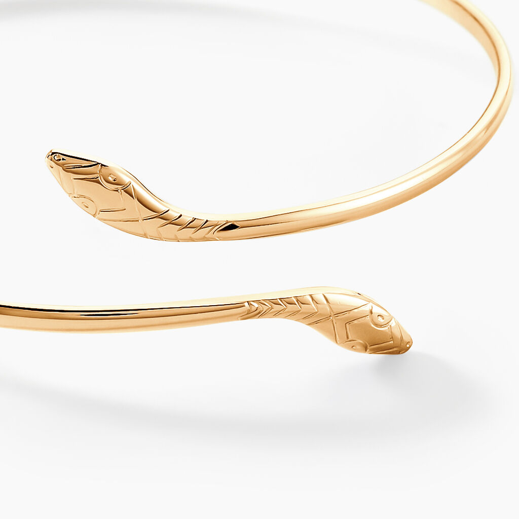 Bracelet Jonc Wandala Plaqu&eacute; Or Jaune - Bijoux sans pierre Femme | Histoire d&rsquo;Or