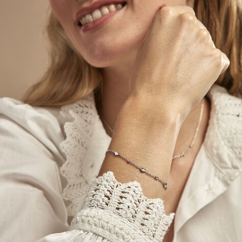 Bracelet Fancy Argent Blanc - Bracelets Femme | Histoire d’Or