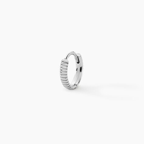 Créole Sylas Argent Blanc - Boucles d'oreilles créoles Homme | Histoire d’Or