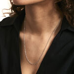 Cha&icirc;ne Igoa Maille For&ccedil;at Diamantee Or Blanc - Chaines Famille | Histoire d&rsquo;Or