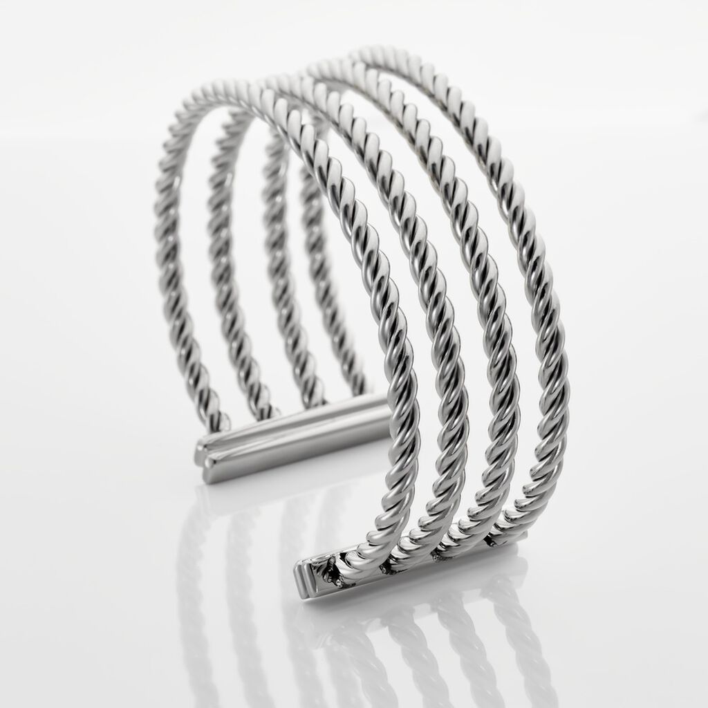 Jonc Ouvert Acier Blanc Galaad - Bracelets joncs Femme | Histoire d&rsquo;Or
