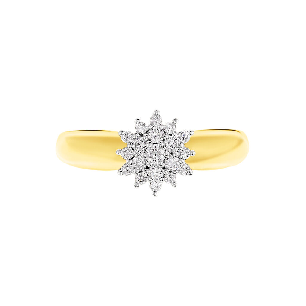 Bague Chou Or Jaune Diamant - Bagues avec pierre Femme | Histoire d’Or